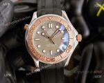 Swiss Quality Omega Seamaster Nekton Watch Rubber Strap Two Tone Rose Gold
